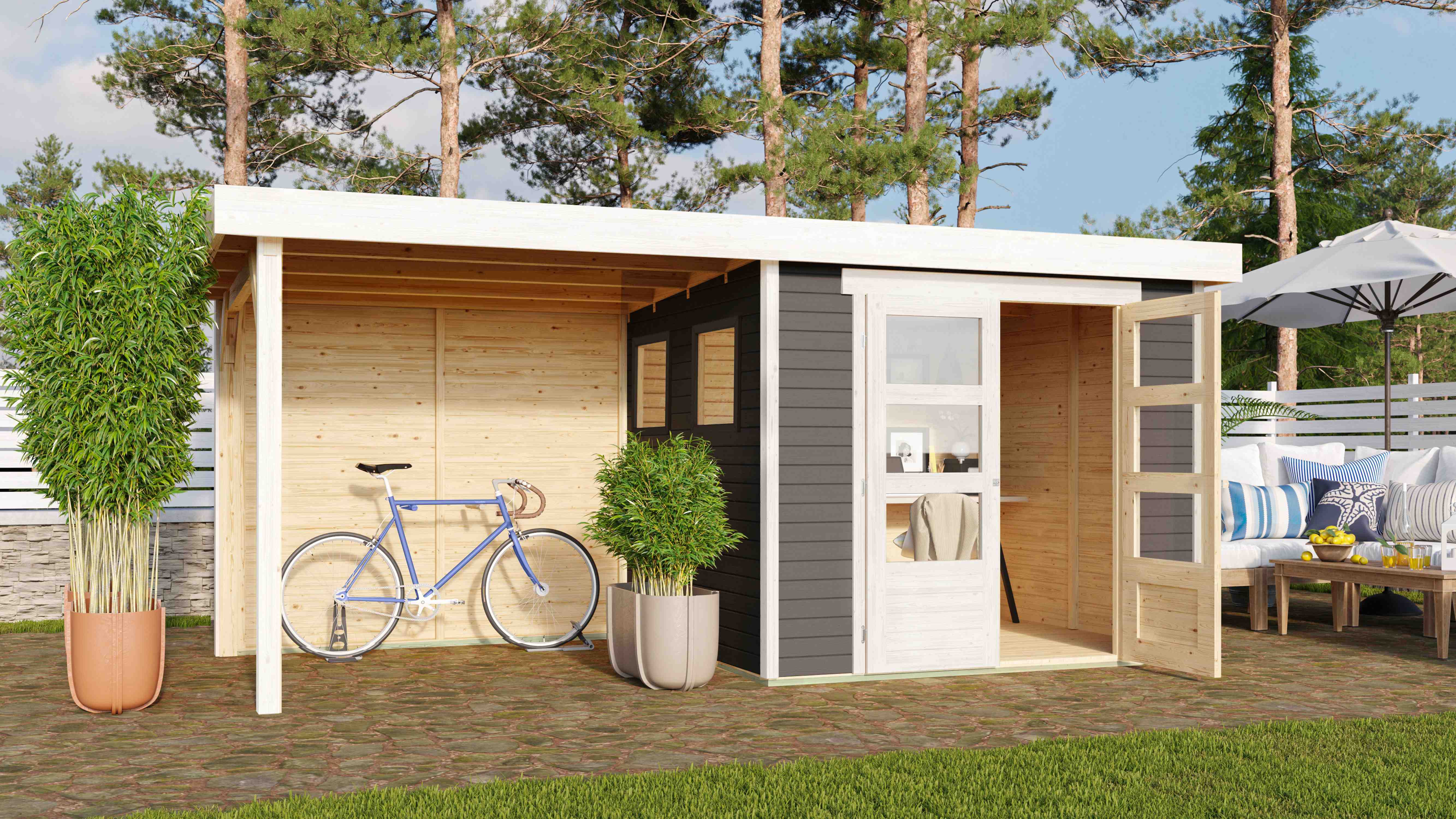 Innenarchitektur, Unterschlupf, Rad, Fahrrad, Pflanze